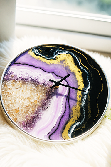 Coloresin Artistic Geode Clock