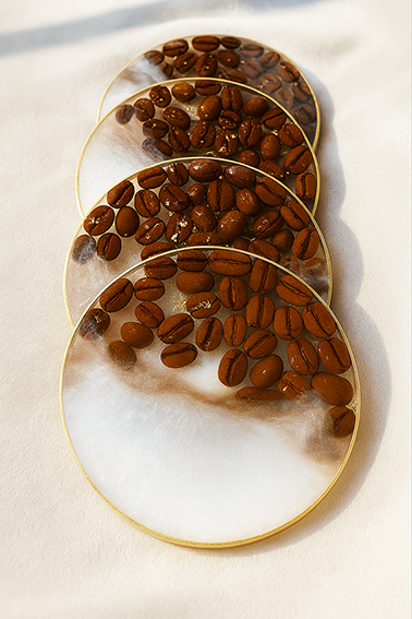 Coloresin Coffee Bean Coasters