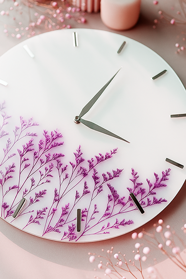Coloresin Elegant Floral Clock