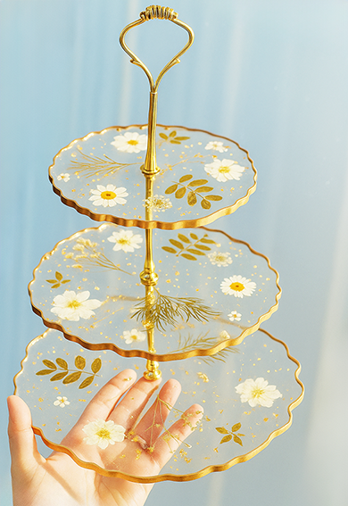Coloresin Elegant Floral Tiered Stand