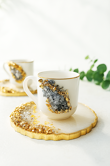 Coloresin Elegant Gemstone Teacups