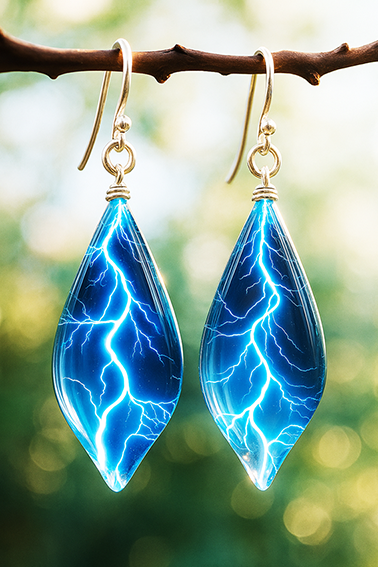 Coloresin Shimmering Lightning Earrings