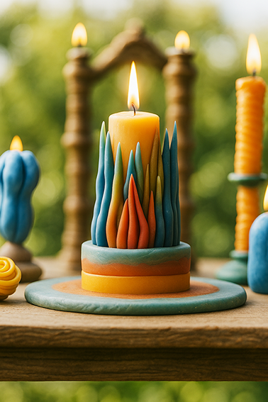 Coloresin Vibrant Candlelight Display