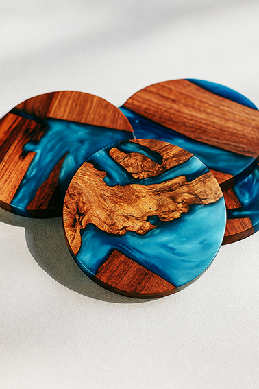 Coloresin Wooden Resin Coasters